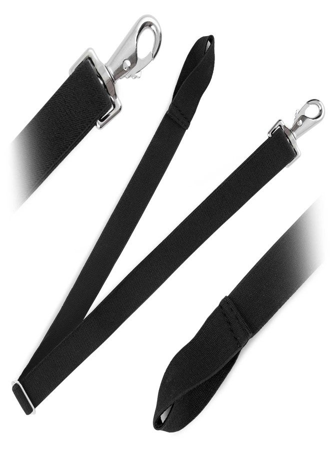 Jeffers Equine Replacement Adjustable Elastic Leg Straps for Horse Blankets, Sheets & Turnout Rug - Durable, Wide 1" Strap, Secure Fit, Adjustable for All Horses - Classic Black - Sold in Pairs - Image 2